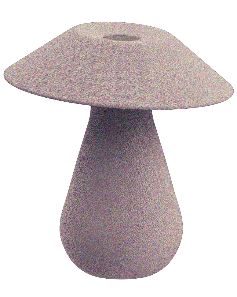 3D stylized rendering of the Mushroom Lamp