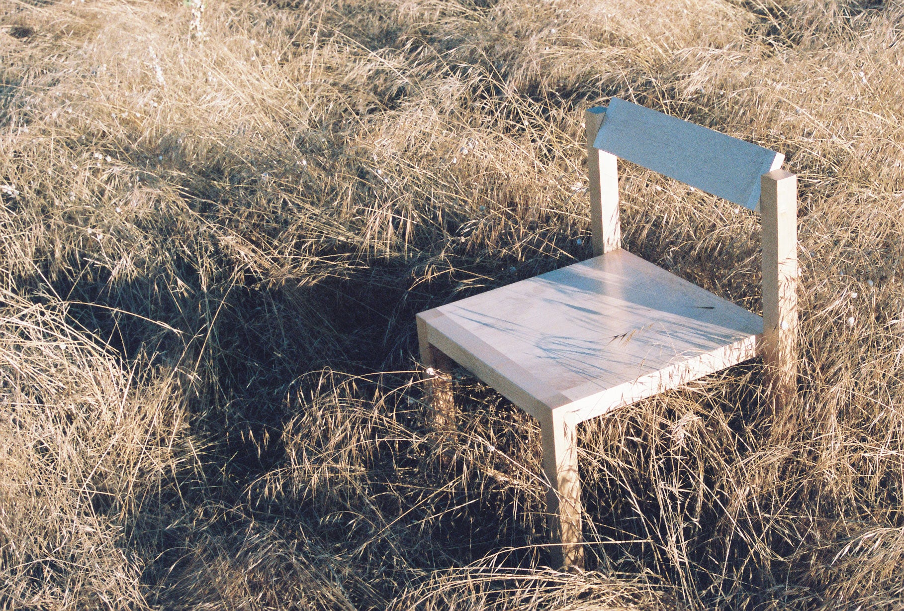 Anything Chair shot outside in dry grasslands