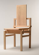 Tall Boy Chair shot from the front lit on a white backdrop